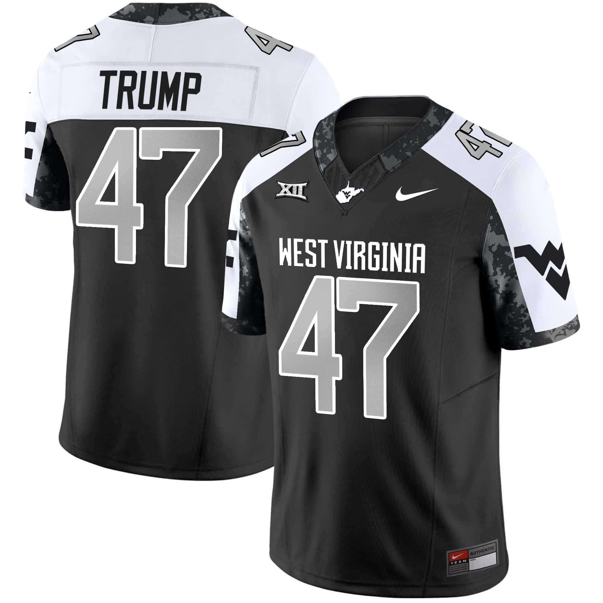 Men West Virginia Mountaineers #47 Trump Black 2024 Nike Vapor Limited NCAA Jersey style 1->indianapolis colts->NFL Jersey